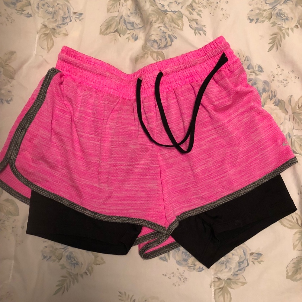 Pink athletic shorts